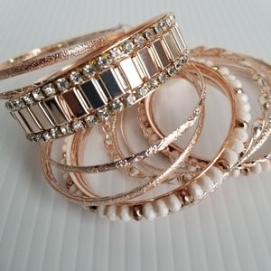 Rose Gold Bracelets Bangles NWOT